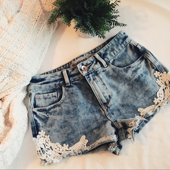 Hotpant Pants - Hotpant Lace Detail Shorts ✽